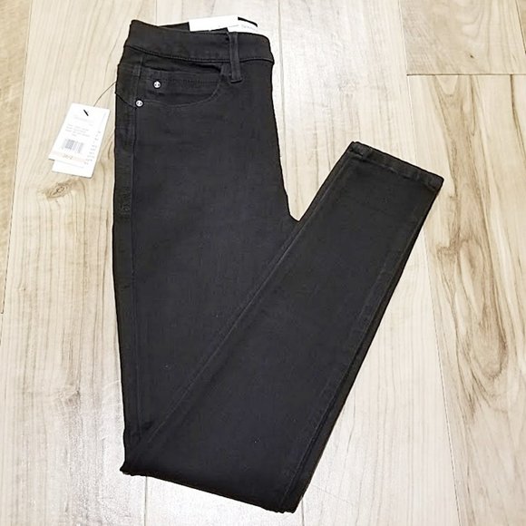 Skinnygirl Denim - NEW Skinnygirl High Rise Curvy Skinny Jeans 26/2 Black Stretchy Denim 26.5x29